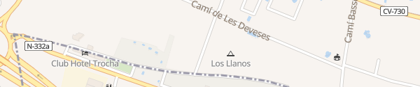 Karte Camping & Bungalows Los Llanos Deveses