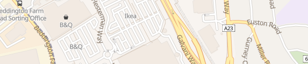 Karte IKEA Croydon