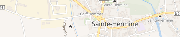 Karte Route de la Roche sur Yon Sainte-Hermine