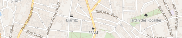 Karte Parkhaus Clemenceau Biarritz