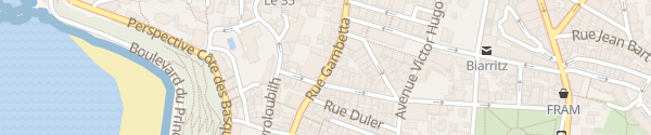 Karte Rue Gambetta Biarritz