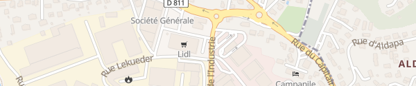 Karte Lidl Rue de Béhobie Est Hendaye