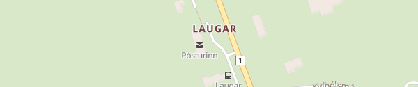 Karte Postamt Laugar