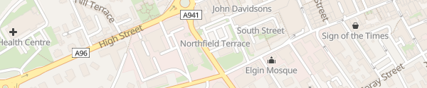 Karte Northfield Terrace Public Car Park Elgin