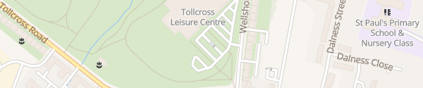 Karte Tollcross Leisure Centre Glasgow