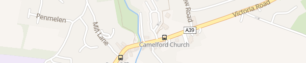 Karte Church Field Car Park Camelford