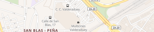 Karte Centro Comercial Valderaduey Zamora