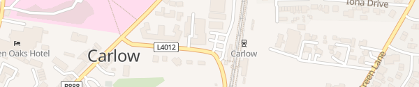Karte Irish Rail Station Carlow