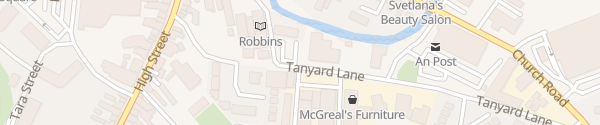 Karte Tanyard Lane Tullamore
