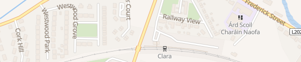 Karte Irish Rail Station Clara