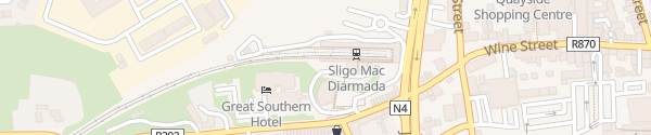 Karte Irish Rail Sligo