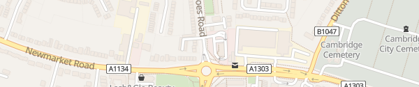 Karte McDonald's Newmarket Road Cambridge