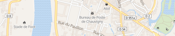 Karte Rue du Banfora Chauvigny