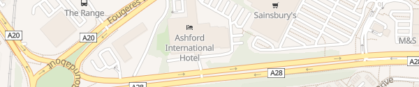 Karte Ashford International Hotel Ashford
