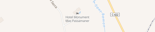 Karte Hotel Monument Mas Passamaner La Selva del Camp