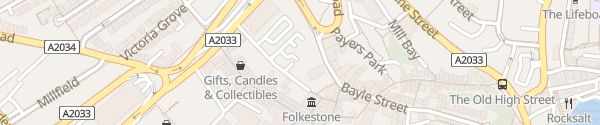 Karte Shelleons Street Car Park Folkestone