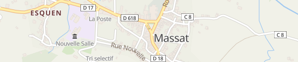 Karte Place de l'Eglise Massat