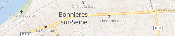Karte Place de la Libération Bonnières-sur-Seine