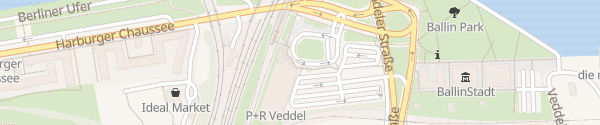 Karte P&R Bahnhof Veddel Hamburg