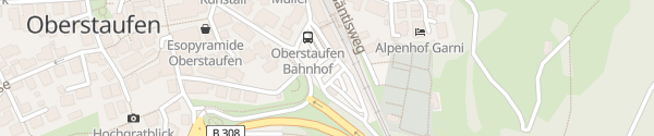 Karte Bahnhofplatz Oberstaufen