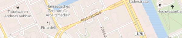 Karte Süderstraße Hamburg