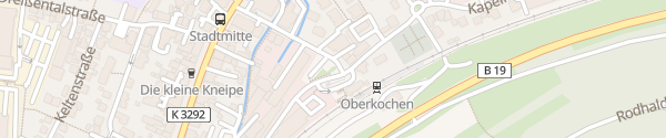 Karte Parkplatz am Bahnhof Oberkochen