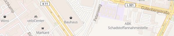 Karte Bauhaus Gutenbergstraße Kiel