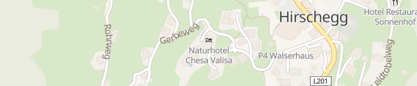 Karte Naturhotel Chesa Valisa Hirschegg