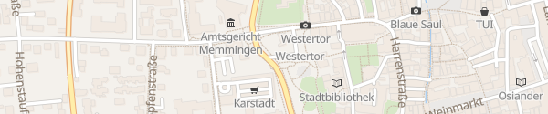 Karte Parkplatz Westertorplatz Memmingen