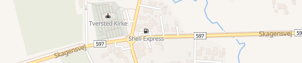Karte Shell Express Tversted Bindslev