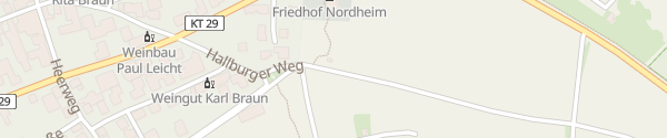 Karte Friedweinberg Nordheim am Main
