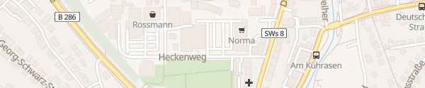 Karte REWE Heckenweg Schweinfurt