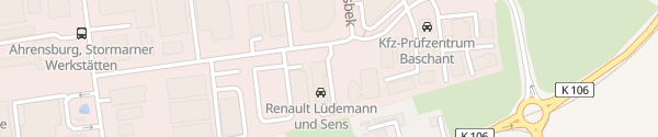 Karte Renault Autohaus Lüdemann & Sens Ahrensburg