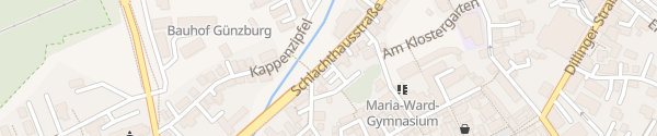 Karte Schlachthausstraße Günzburg