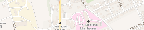 Karte m&i-Fachklinik P2 Ichenhausen