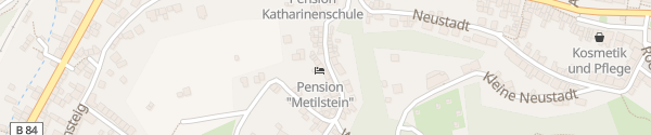 Karte Pension Metilstein Eisenach