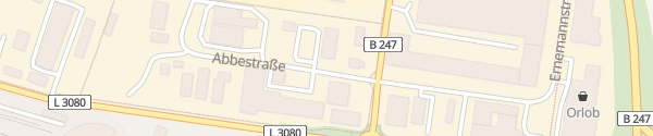 Karte Abbestraße Leinefelde-Worbis