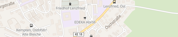 Karte EDEKA Abröll Wettmannsberger Weg Kempten (Allgäu)
