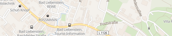 Karte Parkplatz Bad Liebenstein
