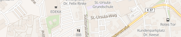 Karte Sankt-Ursula-Weg Lüneburg