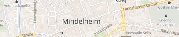 Karte E-Bikes Rathaus Mindelheim