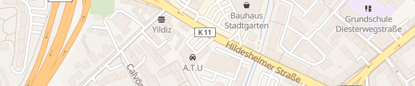 Karte A.T.U Hildesheimer Straße Braunschweig