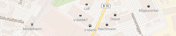 Karte V-Markt Mindelheim
