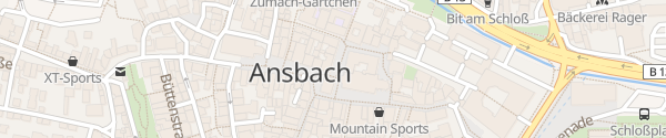 Karte E-Bike Ladestation Montgelasplatz Ansbach
