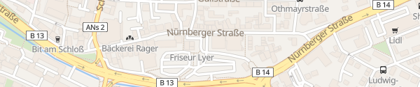 Karte Eyber Straße Ansbach