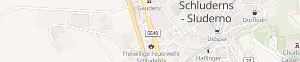 Karte Bahnhof Schluderns