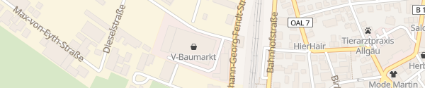 Karte V-Baumarkt Marktoberdorf