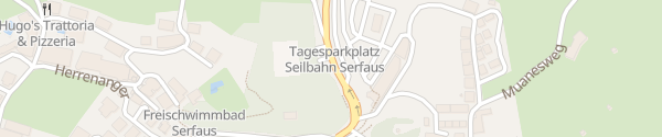 Karte Parkplatz Ortseingang Serfaus
