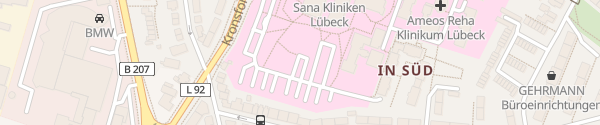 Karte Sana Kliniken Lübeck Lübeck