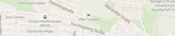 Karte Villa Toscana Füssen